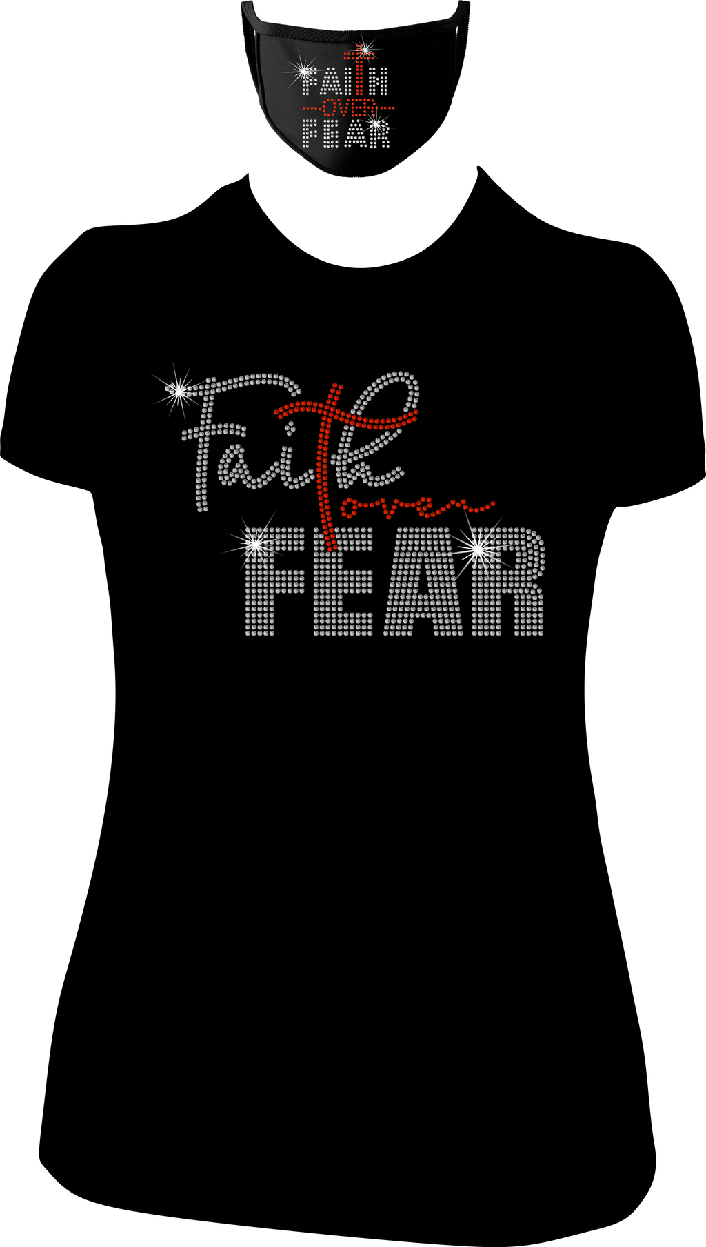 Faith over fear T-Shirt + mask image 0
