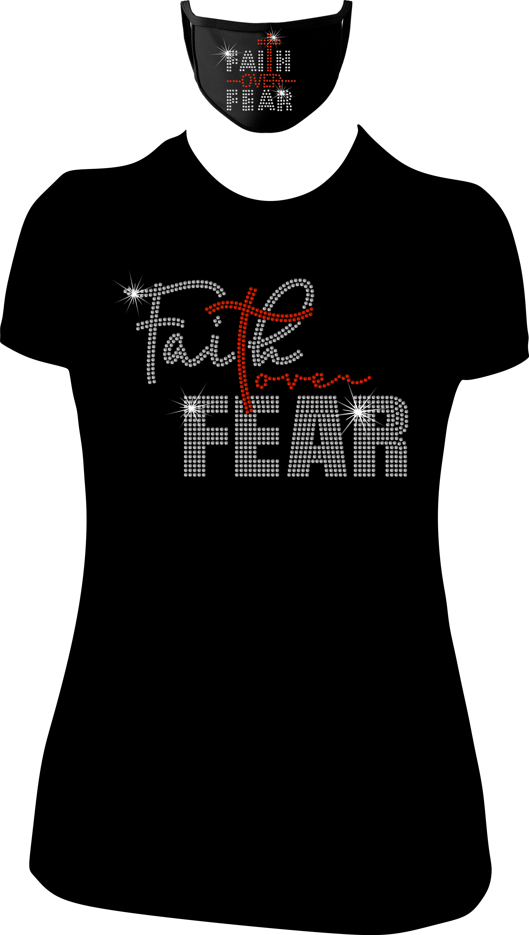 Faith over fear T-Shirt + mask image 0